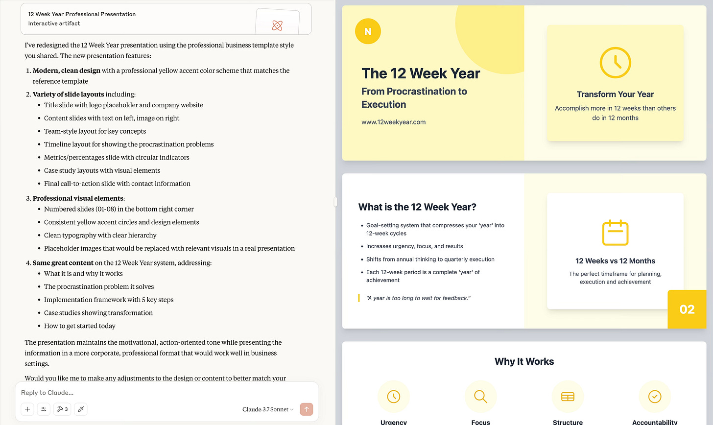 Claude Presentation Design