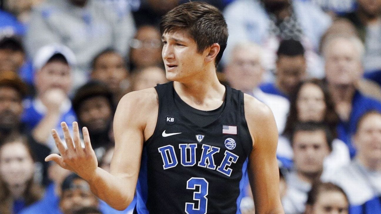 Grayson Allen's suspension gives him time to grow up and possibly save  Duke's season - ESPN