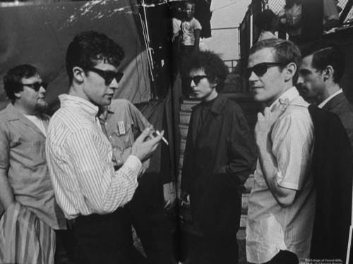 Picture of Bob Dylan and The Band Forest_Hills_NYC_1965_backstage ...