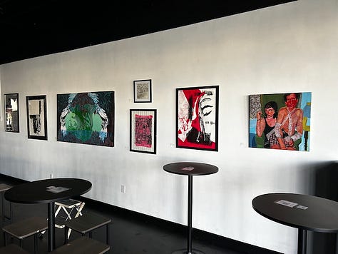 paintings and prints displayed at Valley Rox