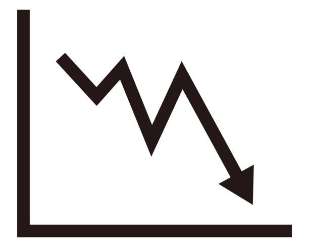 Illustration Of An Arrow Pointing Downillustration Of Line Graph Stock Illustration - Download Image Now Illustration Of An Arrow Pointing Downillustration Of Line Graph Stock Illustration - Download Image Now