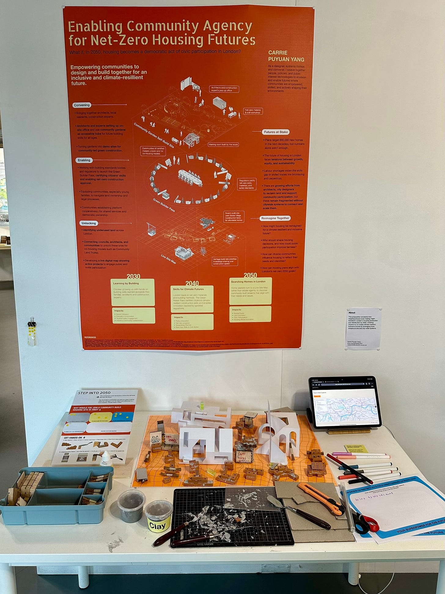 āEnabling Community Agency for Net-Zero Housing Futuresā an end of year graduation poster and mini exhibition by Design Futures graduate Carrie Puyuan Yang āEnabling Community Agency for Net-Zero Housing Futuresā an end of year graduation poster and mini exhibition by Design Futures graduate Carrie Puyuan Yang