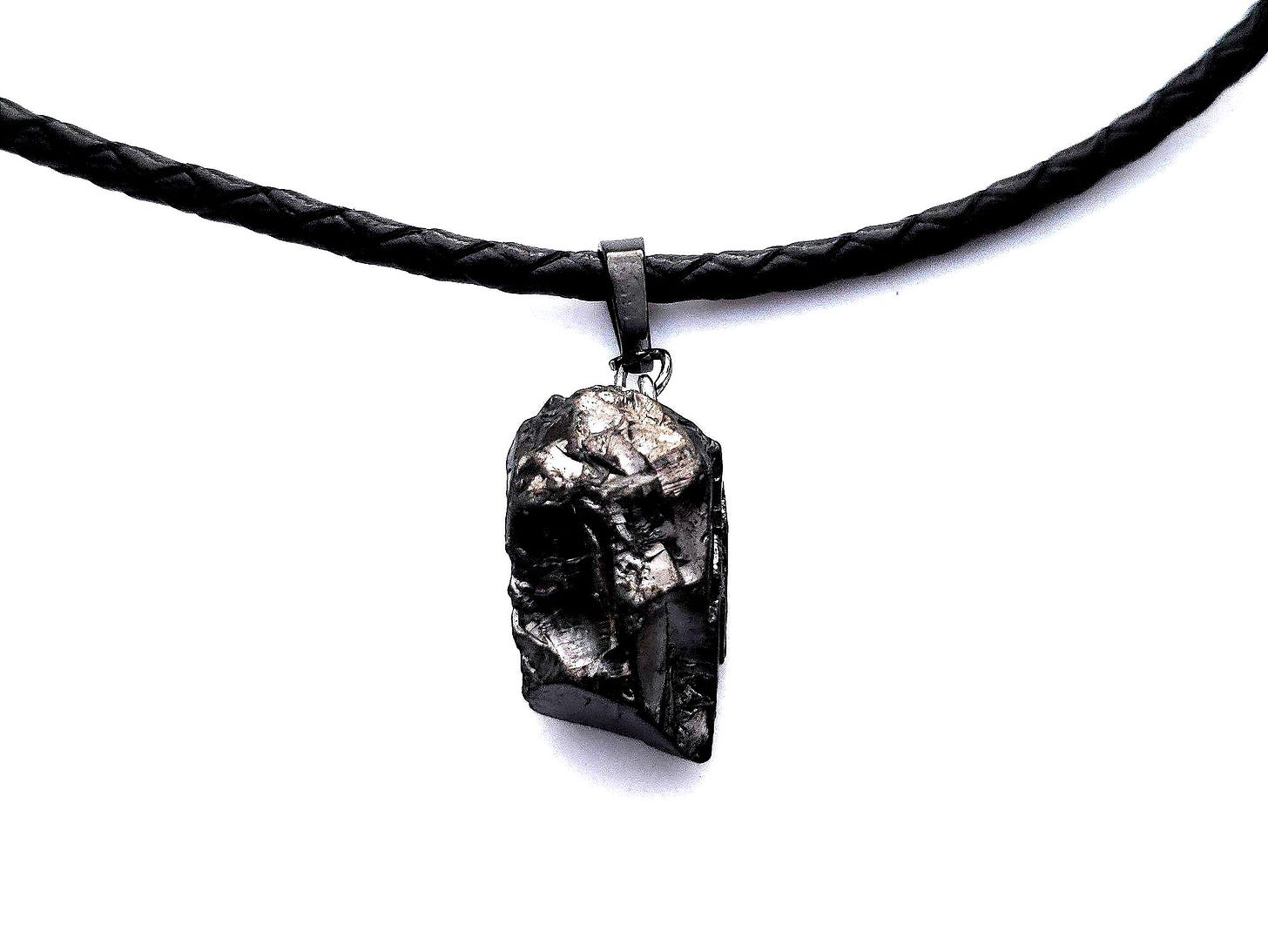 Elite Noble Shungite Pendant and Leather Necklace | Karelia Creations