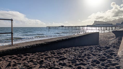 The view from my writing room and the Devonshire coast