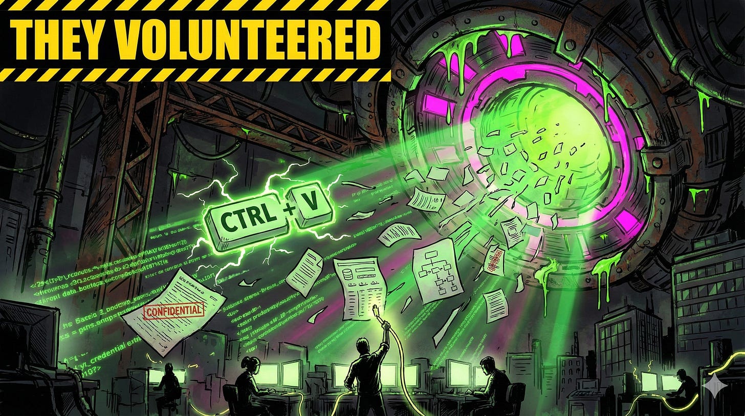 Shadow AI data exfiltration insider threat DLP bypass employee ChatGPT paste sensitive data breach cost enterprise governance 2026