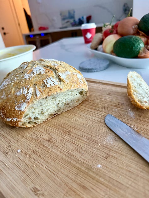 fresh sourdough bread without dutch oven