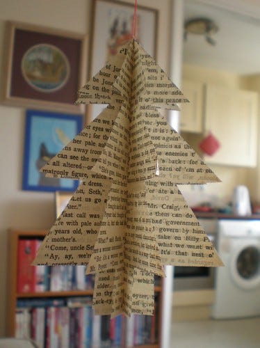 book page christmas tree decoration book page christmas tree decoration