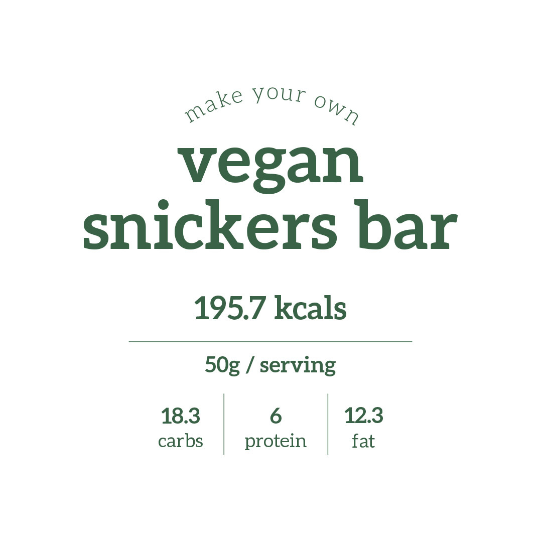 how to make a vegan Snickers bar