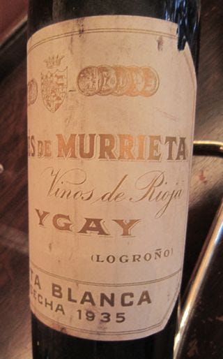 A - 1935 Marques de Murrieta Ygay CU label A - 1935 Marques de Murrieta Ygay CU label