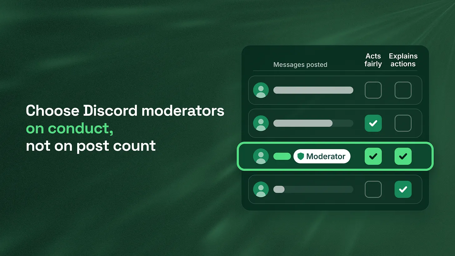 How to Choose Moderators for a Discord Community: Pick on Conduct, Then Run a Limited Trial