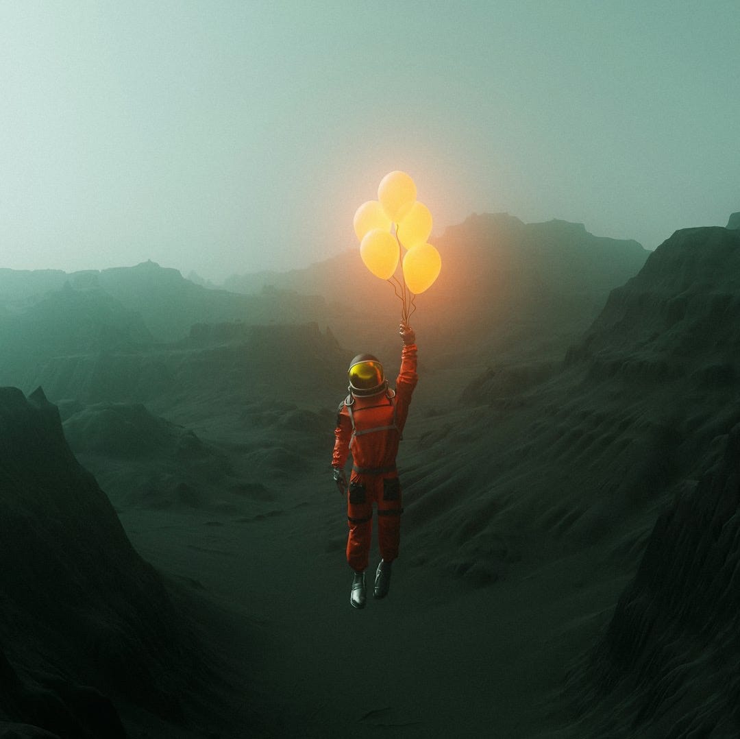 a person in a garment on a rock