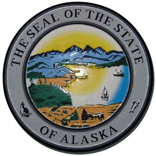 Buy Alaska State Seals official wooden plaques & podium logo emblems