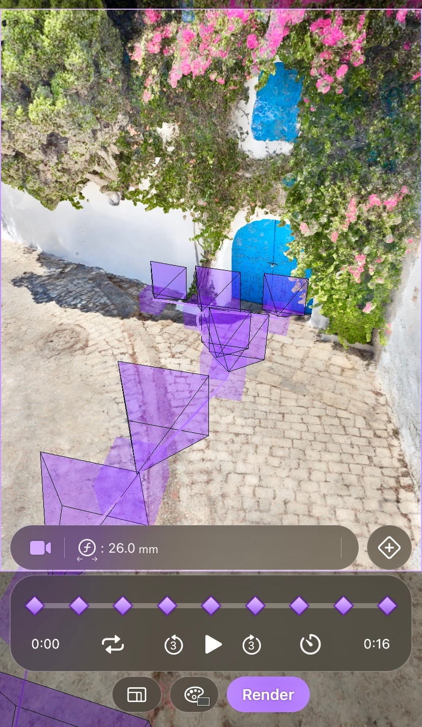 Add virtual cameras to the 3D scene