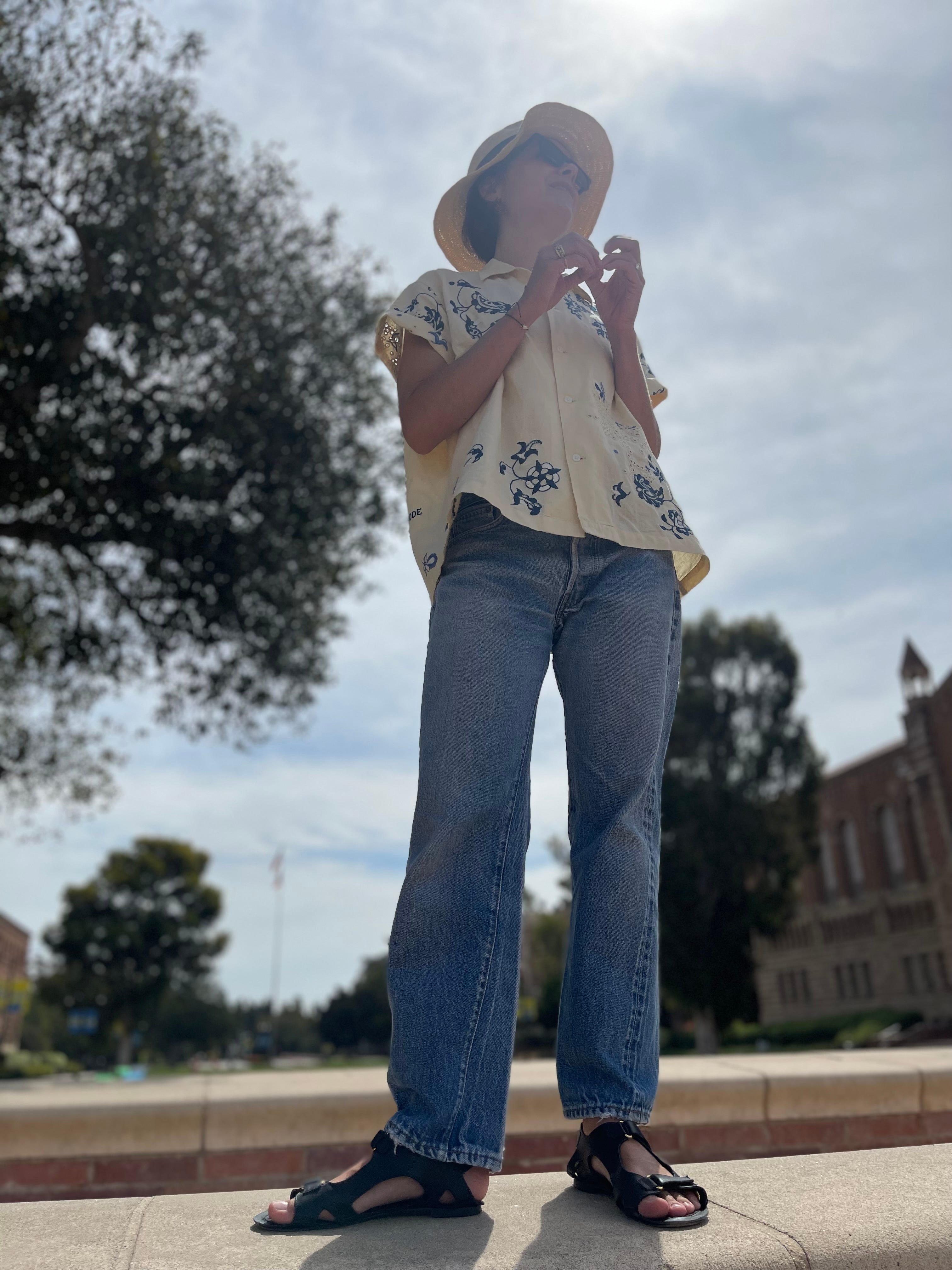 【COLOR iN ID】Step vintage denim jeans Vintage Nest Ce Pas? High Waisted Denim Jumpsuit // Super