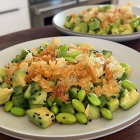 Cucumber Avocado Crispy Rice