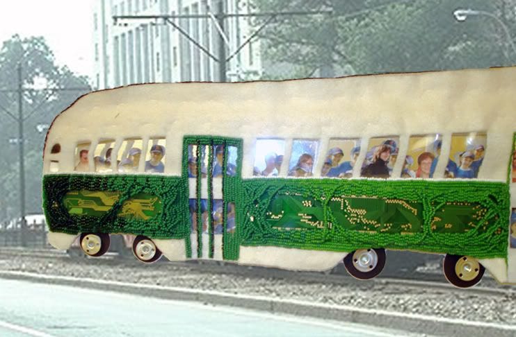 Beaded Boston Trolley T Mbta University BU Red Sox Pop art bead embroidery dropkick murphys tessie opening day train Beaded Boston Trolley T Mbta University BU Red Sox Pop art bead embroidery dropkick murphys tessie opening day train