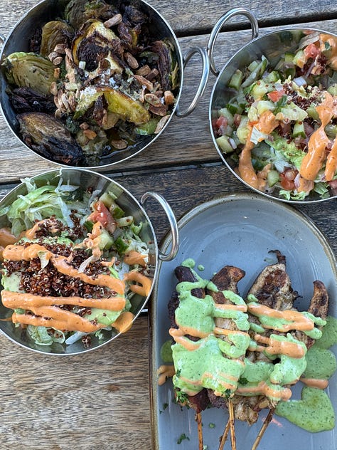 greenhouses, healthy food at restaurant