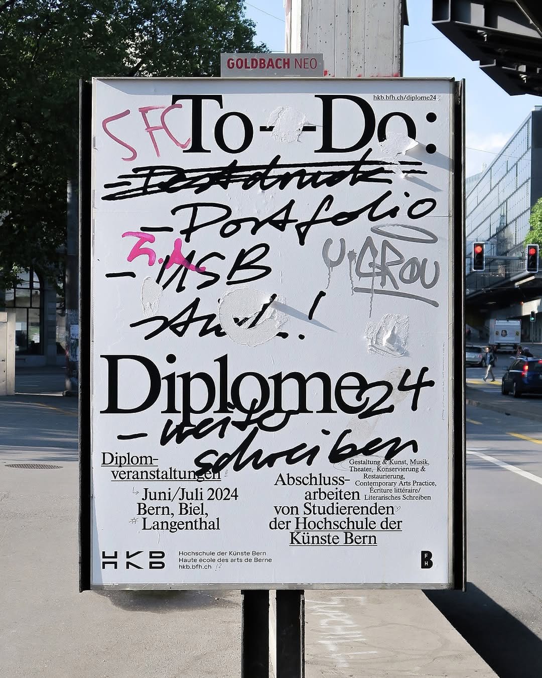Jonas Bader – Cyrill Heinen / [internship at] Atelier HKB, To-Do: HKB Diplomkampagne 24, HKB Viskom, HKB Bern, 2024 [Typographic Poster Design Inspiration]