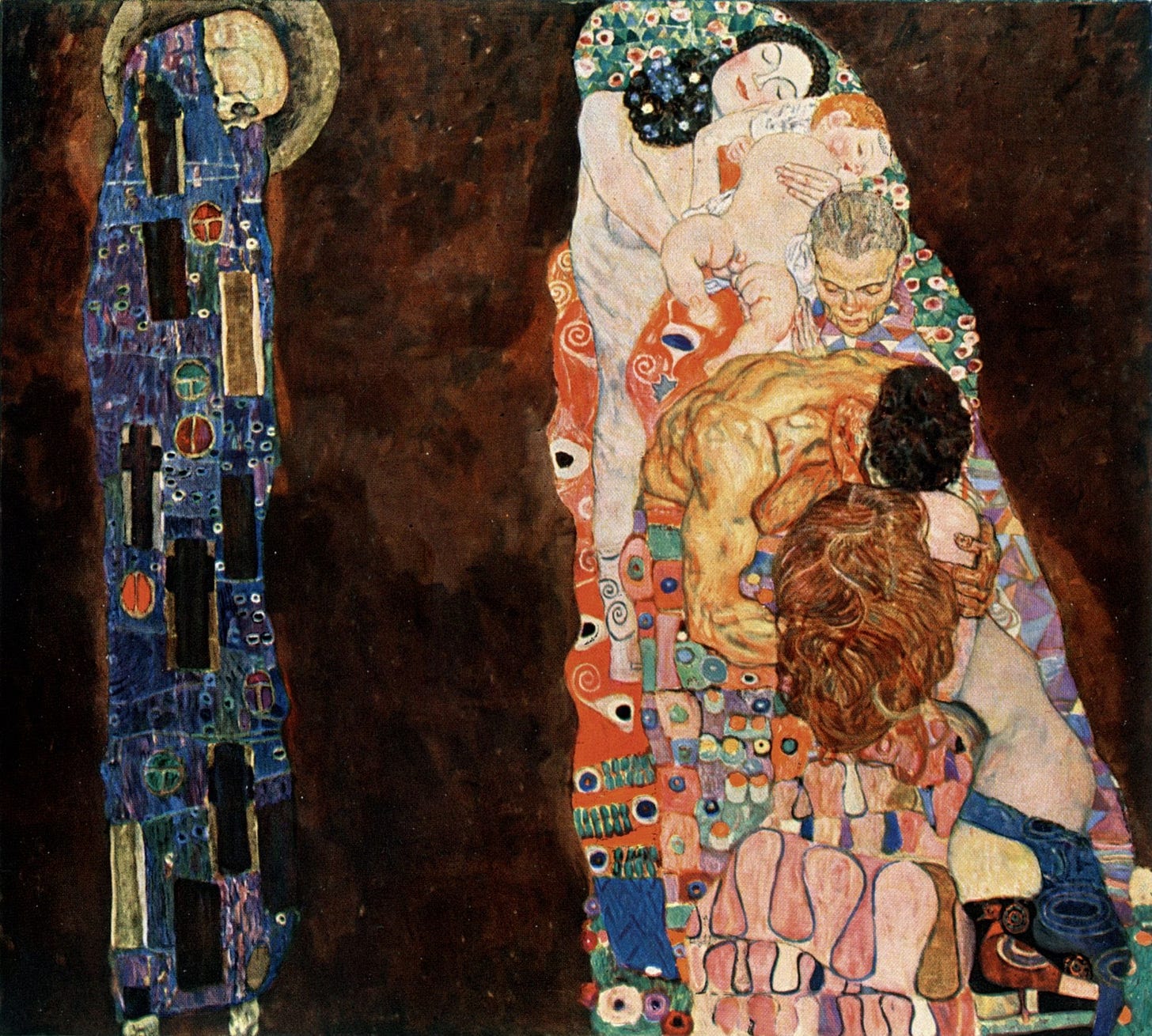 Klimt's Death and Life with its original gold background