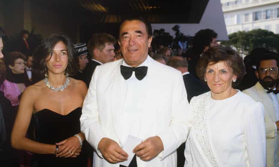 Ghislaine, Robert and Betty Maxwell at Cannes film festival in 1987