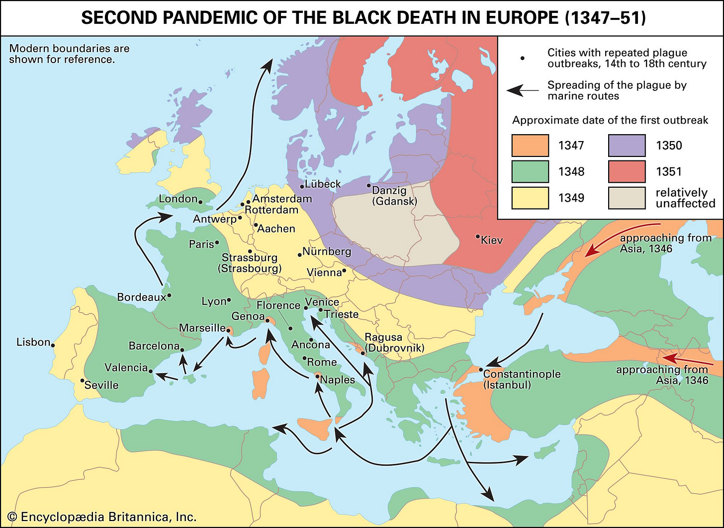 Black Death - Bubonic Plague, Europe, 1347 | Britannica