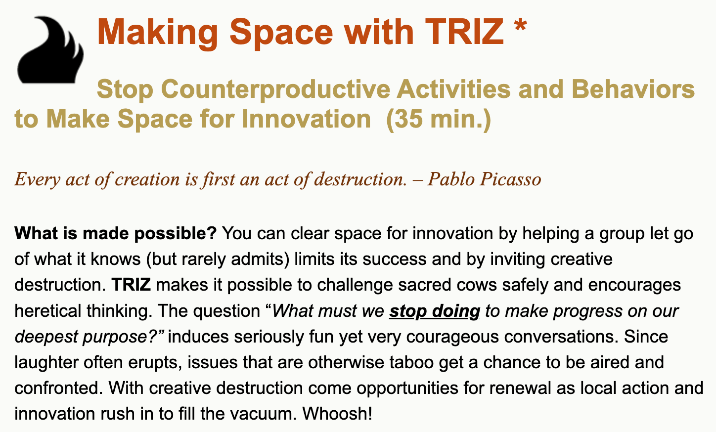 Screenshot from Liberating Structures TRIZ entry - linked below. 