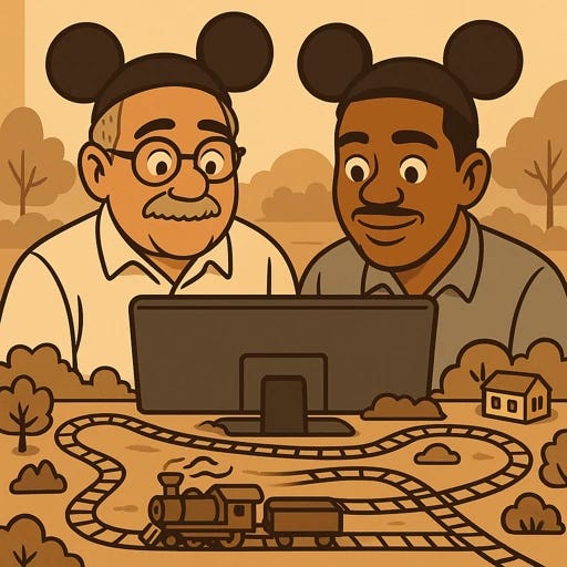 Enjoying the Train Set Together