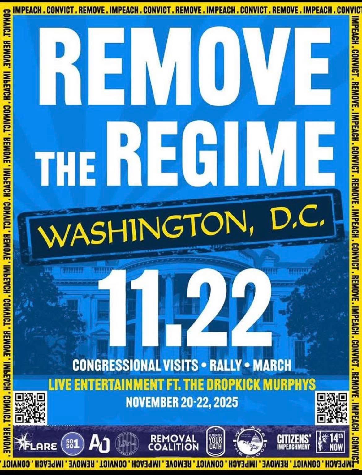 Although this is not a 50501 Hosted Event, consider joining the Removal Coalition in going to DC on 11/22. 