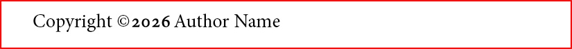 sample copyright line