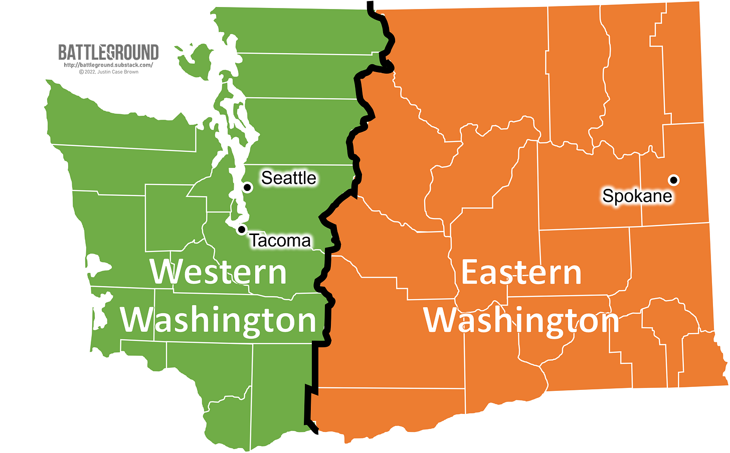 East-West Divide Washington Map