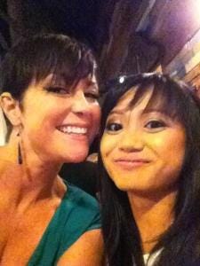 With Kim Rhodes at the fan party