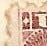 top left of postage stamp