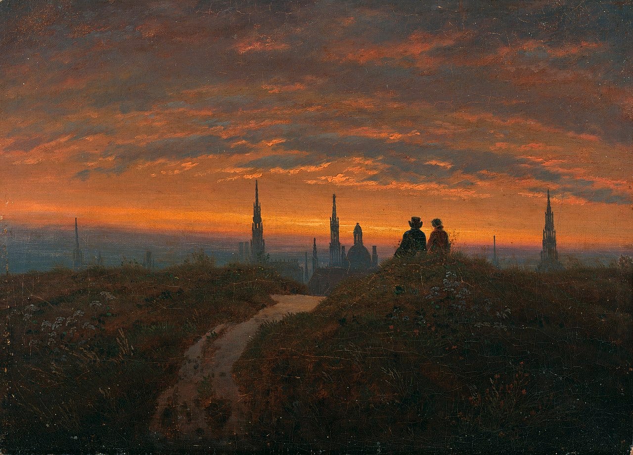 View of Dresden at Sunset