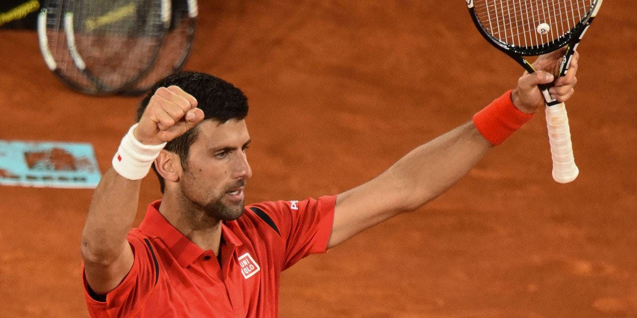 novak djokovic takes out andy murray for madrid open title 2016 images novak djokovic takes out andy murray for madrid open title 2016 images