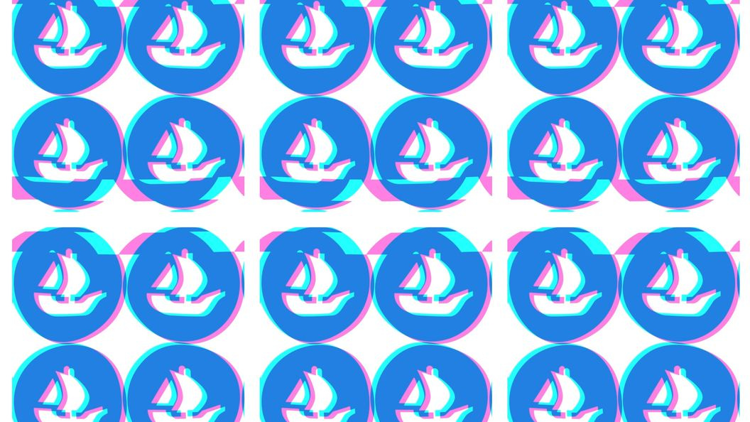 (OpenSea/CoinDesk, modified PhotoMosh and BeFunky)