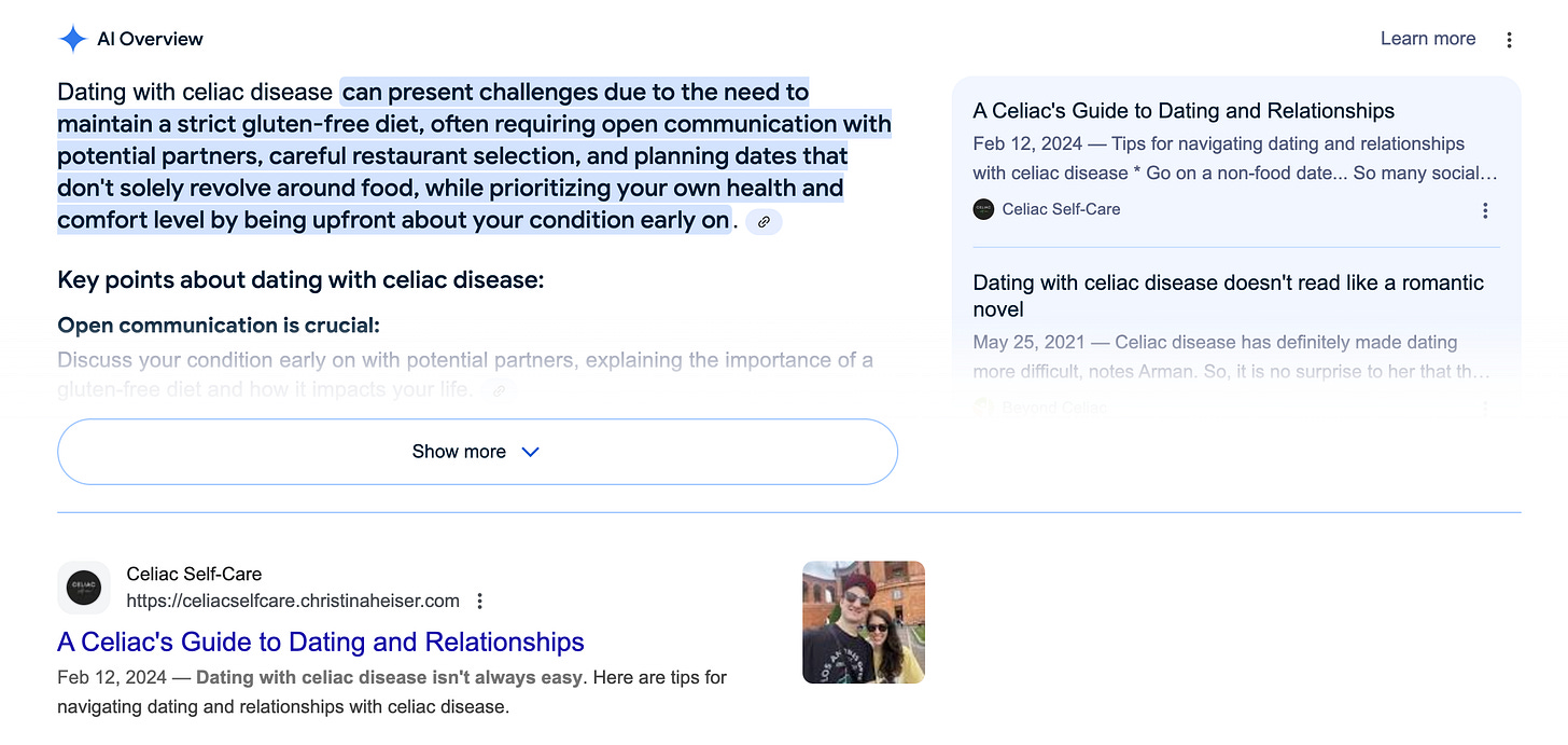 dating with celiac search result