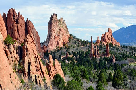Colorado Springs is cuddled up at the base of the Rocky Mountain Range