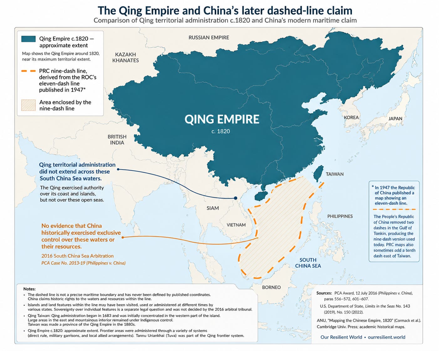 The nine-dash-line map