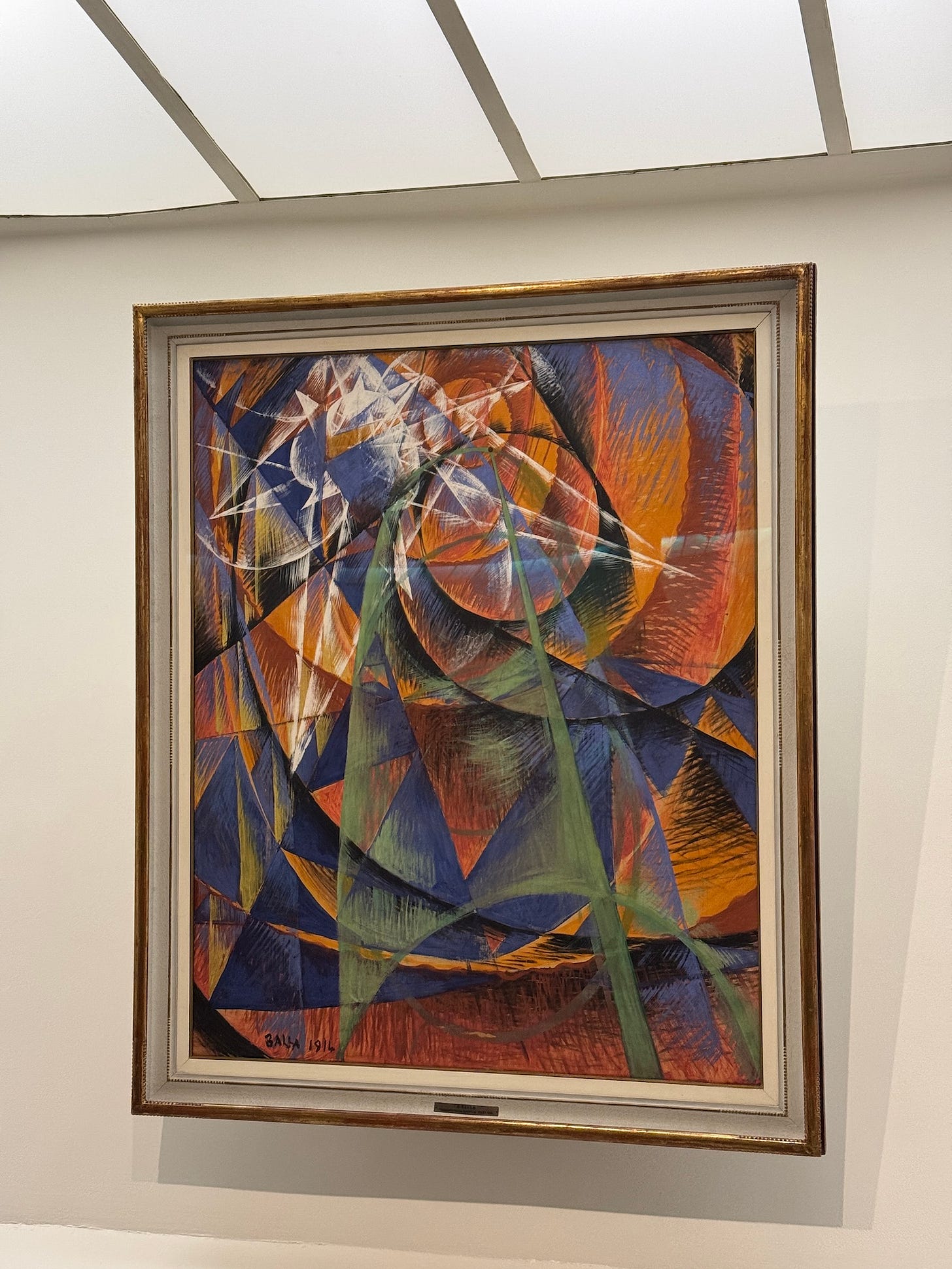 Giacomo Balla's painting Mercury Passing before the Sun, 1914