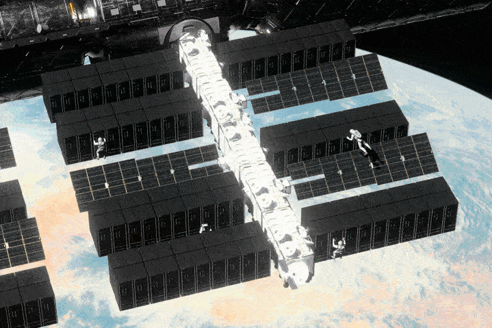 What could a space-based data center look like? We asked an artist to imagine something far out. What could a space-based data center look like? We asked an artist to imagine something far out.