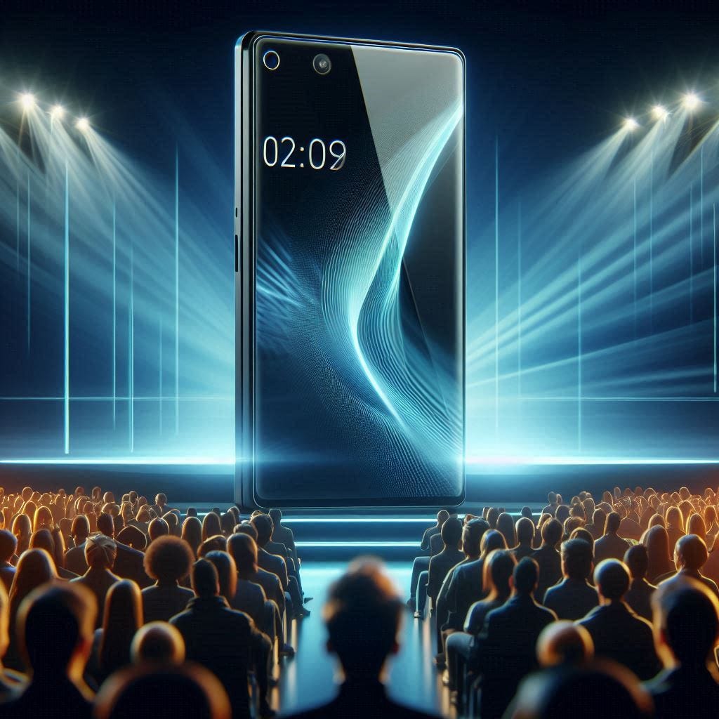 iPhone being displayed on stage