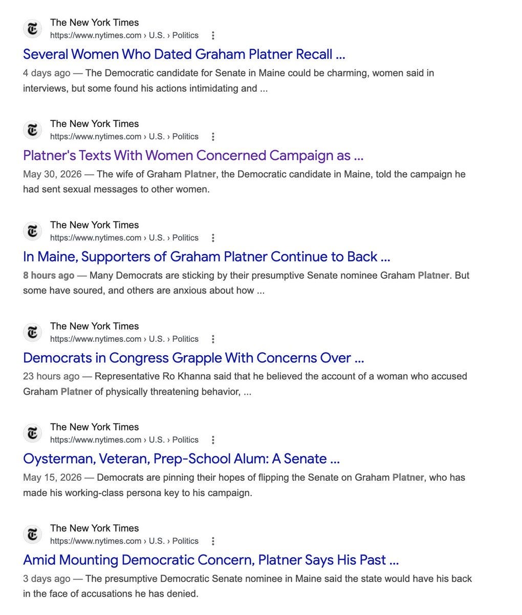New York Times headlines about Graham Platner New York Times headlines about Graham Platner