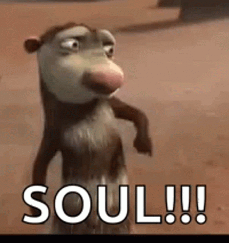 a cartoon opossum from the movie ice age is standing on a dirt road . a cartoon opossum from the movie ice age is standing on a dirt road .