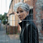 Emma Thompson’s Goth-Punk Hair, Makeup, and Wardrobe Transformation