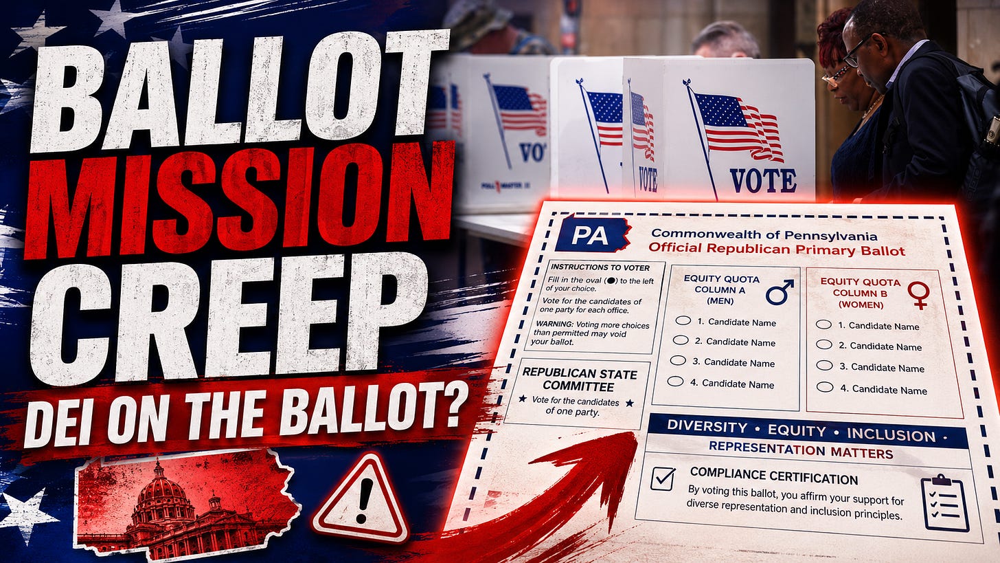 Ballot Mission Creep: Gender labels on Pennsylvania GOP ballots turn voting from a simple choice into identity-driven mission creep.