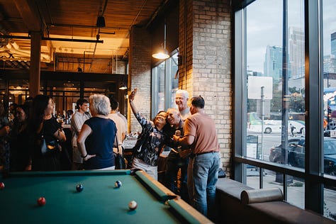 Collection of photos and faces from wedding