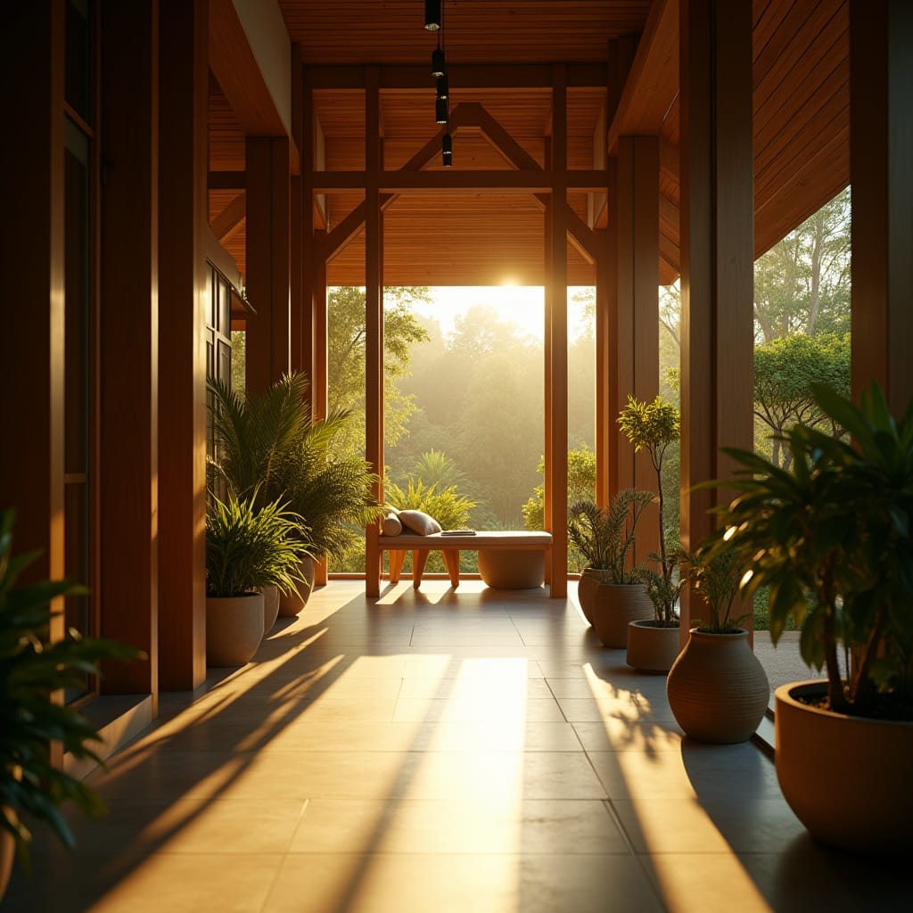 A beautifully dressed woman in a vibrant sundress, standing in the doorway of a stunning modern Jamaican home, looking out at the breathtaking Caribbean landscape, as she prepares to checkout of her vacation rental, surrounded by lush greenery and colorful tropical flowers, with a warm golden light spilling in through the doorway, casting a romantic glow on the scene.