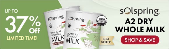 Get up to 37% Off on Solspring® Organic A2 Dry Whole Milk