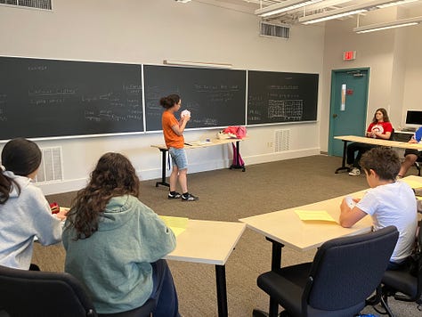 Pictures of the Cosecant math class at work!