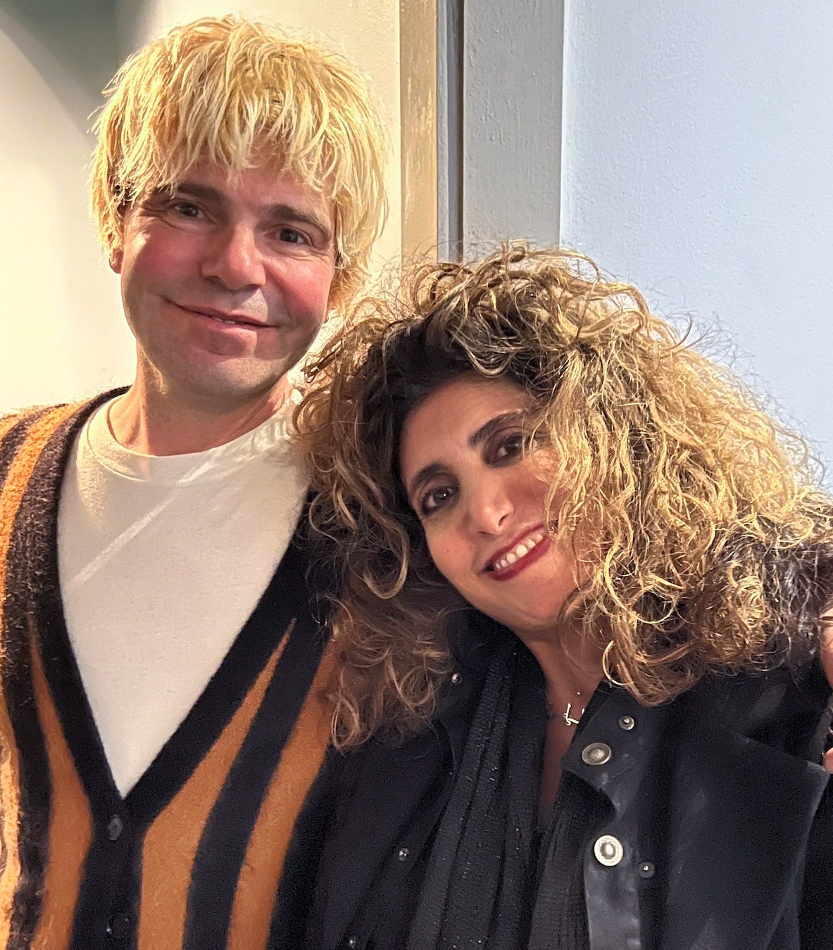 May be an image of one or more people and blonde hair